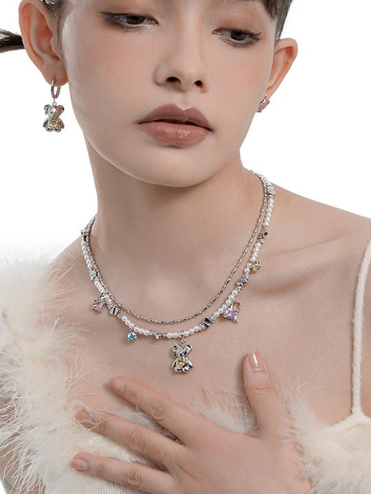 Millennial style cute bear necklace - jewelry - weilin.com