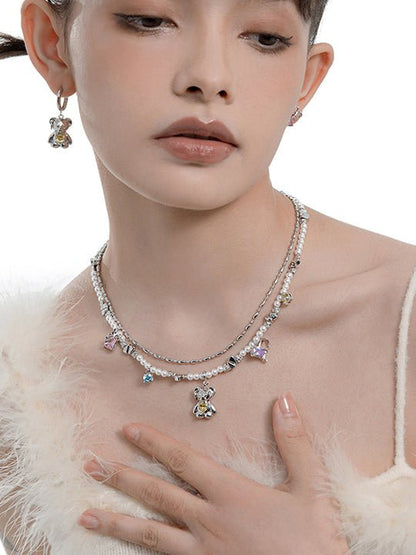 Millennial style cute bear necklace - jewelry - weilin.com