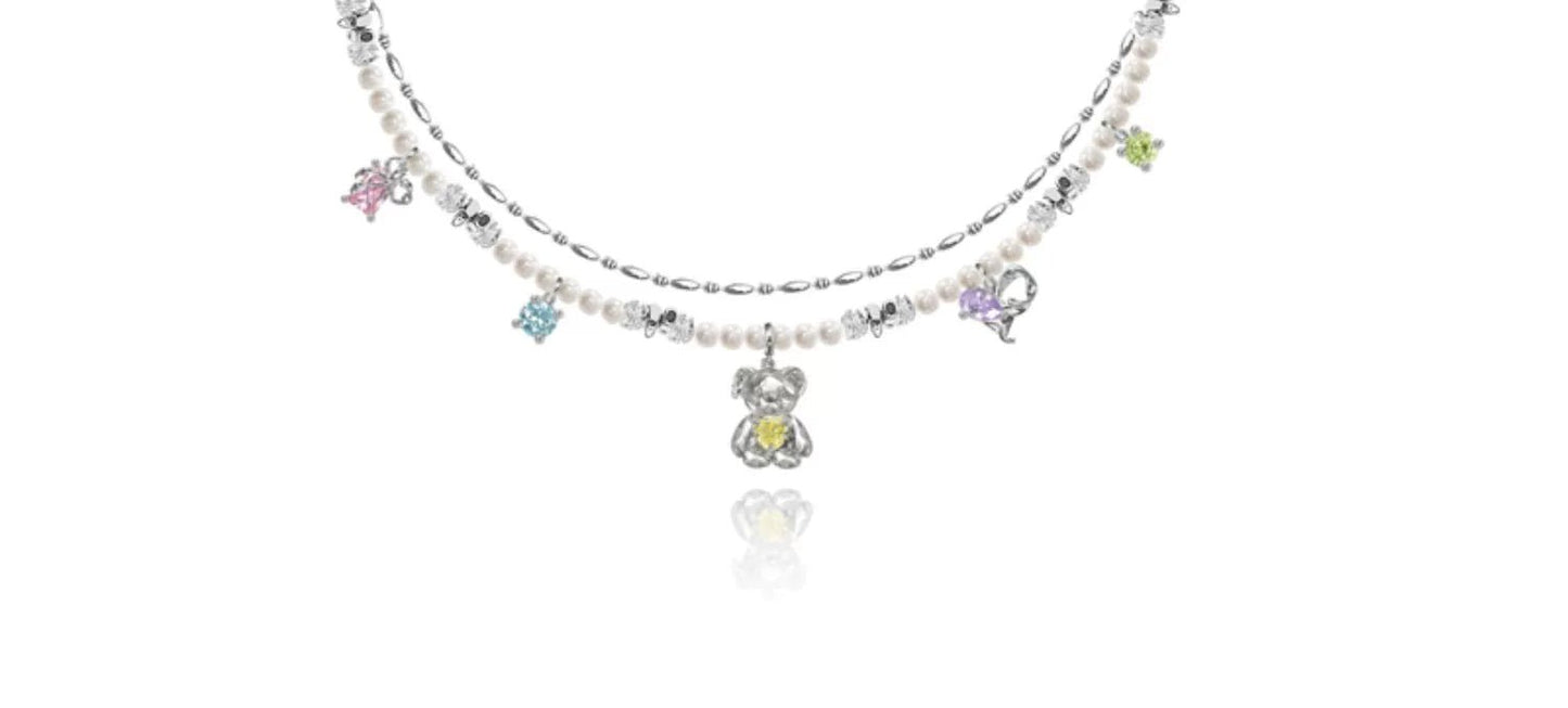 Millennial style cute bear necklace - jewelry - weilin.com