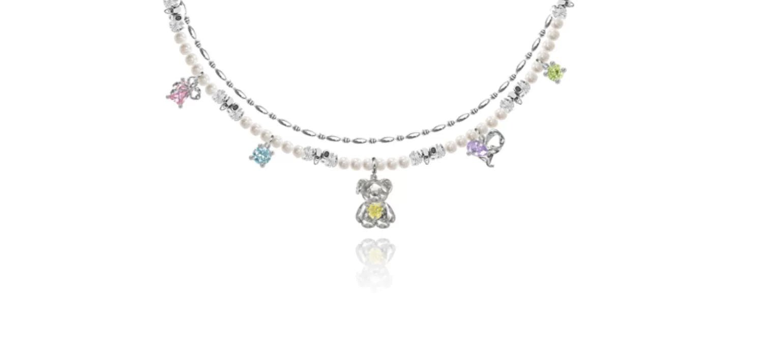 Millennial style cute bear necklace - jewelry - weilin.com