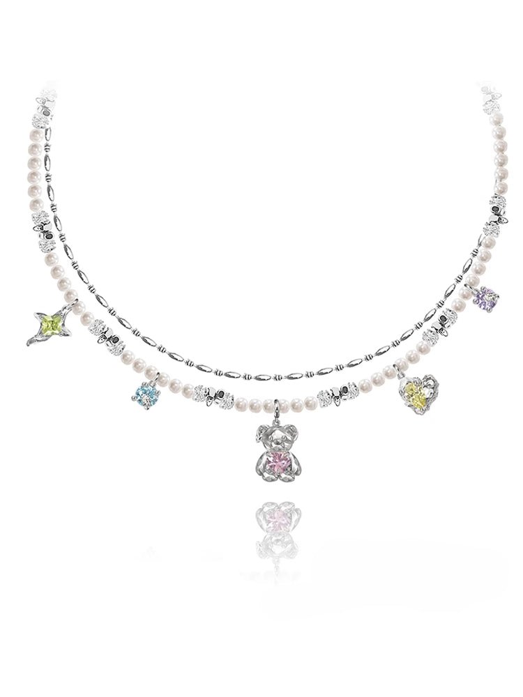 Millennial style cute bear necklace - jewelry - weilin.com