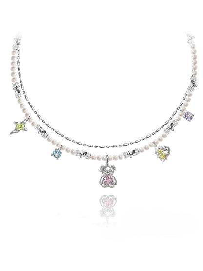 Millennial style cute bear necklace - jewelry - weilin.com