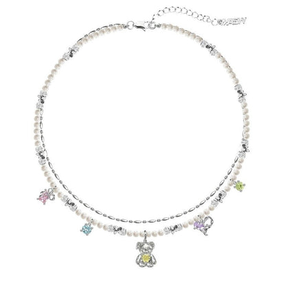 Millennial style cute bear necklace - jewelry - weilin.com