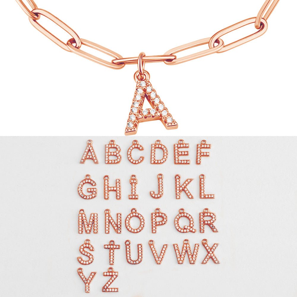 Moissanite alphabet bracelet - jewelry - weilin.com