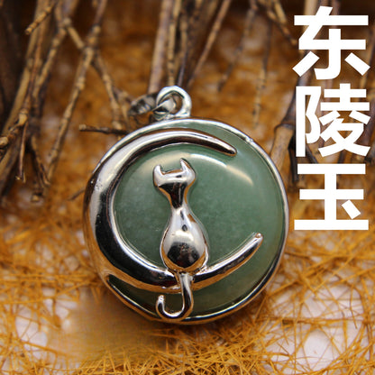 Moon Cat Pendant - jewelry - weilin.com