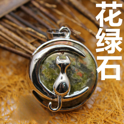 Moon Cat Pendant - jewelry - weilin.com