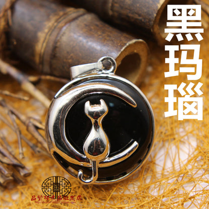 Moon Cat Pendant - jewelry - weilin.com