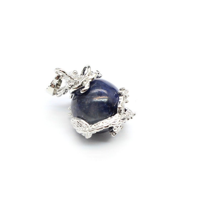 National trend crystal dragon ball rhodonite pendant - jewelry - weilin.com