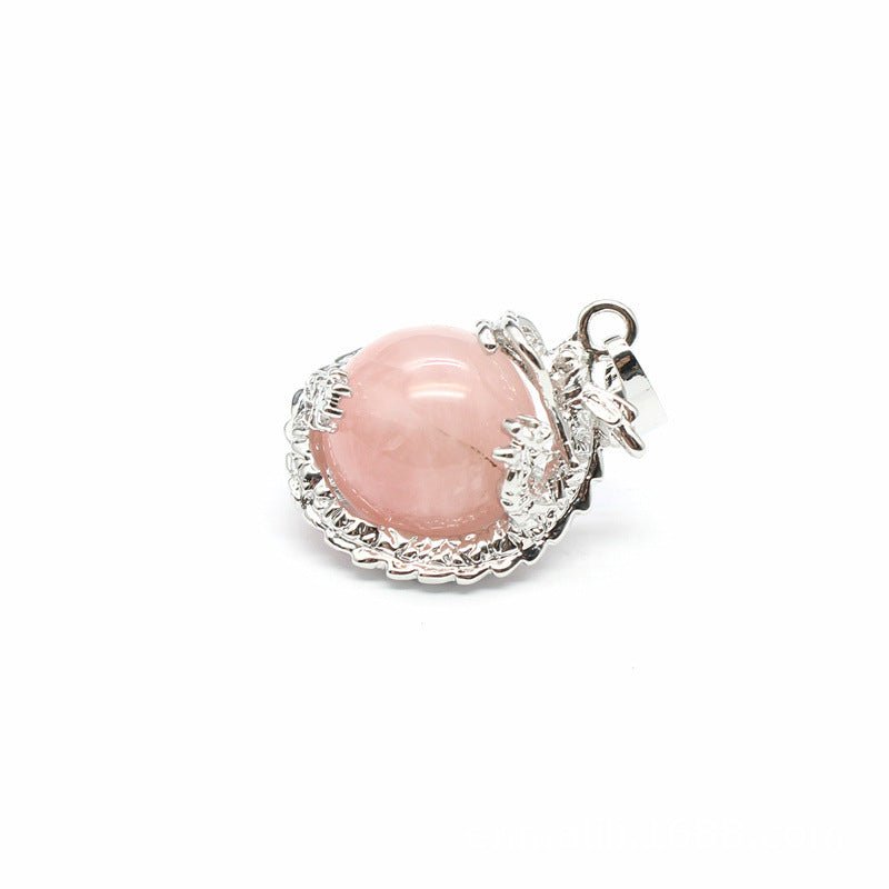 National trend crystal dragon ball rhodonite pendant - jewelry - weilin.com