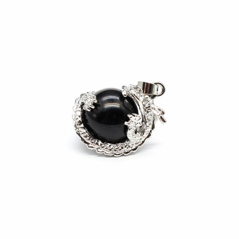 National trend crystal dragon ball rhodonite pendant - jewelry - weilin.com