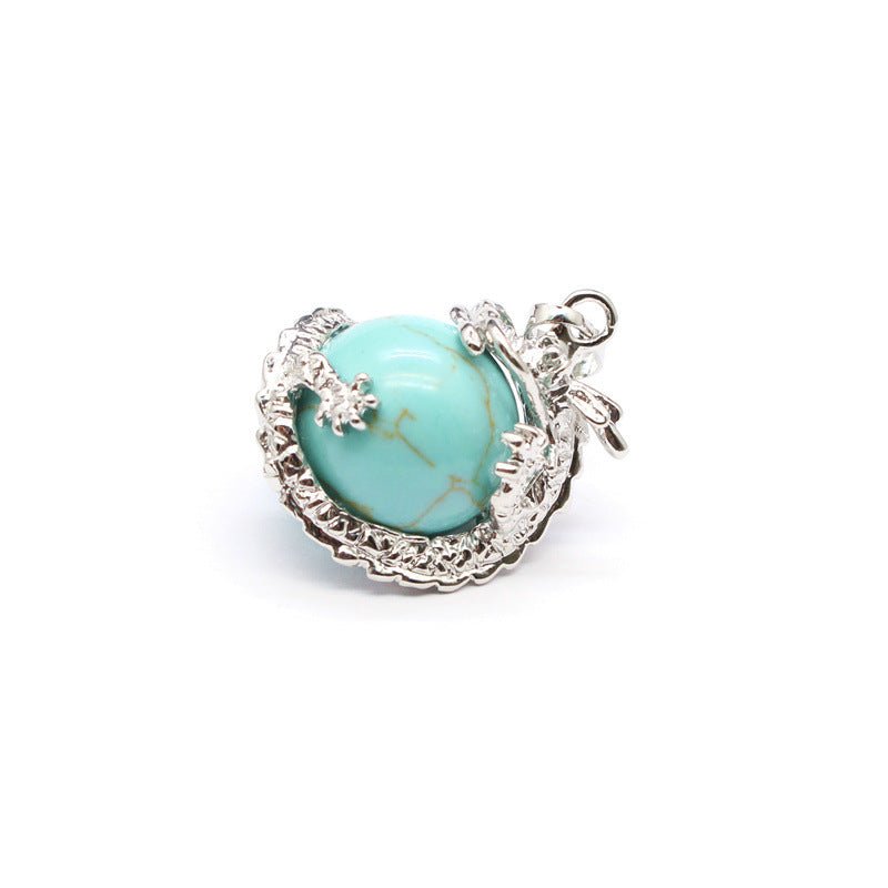 National trend crystal dragon ball rhodonite pendant - jewelry - weilin.com