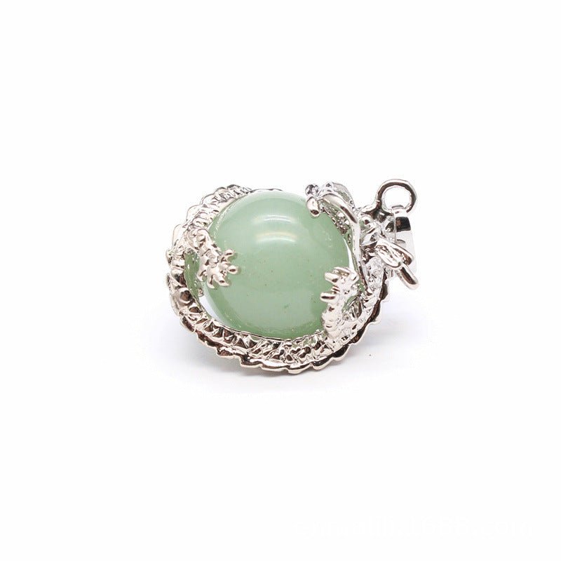 National trend crystal dragon ball rhodonite pendant - jewelry - weilin.com