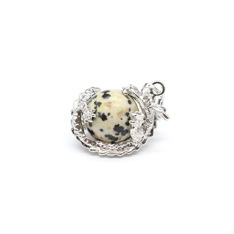National trend crystal dragon ball rhodonite pendant - jewelry - weilin.com