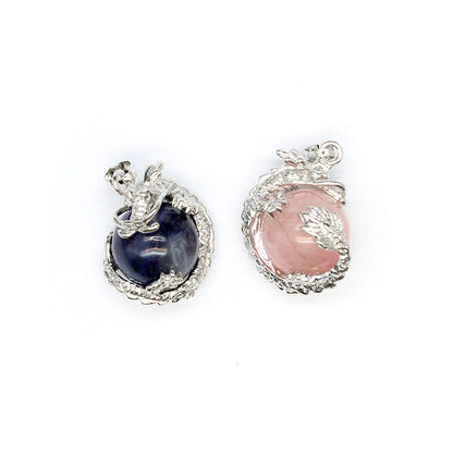 National trend crystal dragon ball rhodonite pendant - jewelry - weilin.com