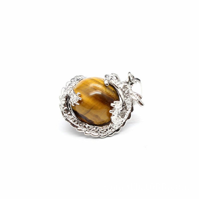 National trend crystal dragon ball rhodonite pendant - jewelry - weilin.com