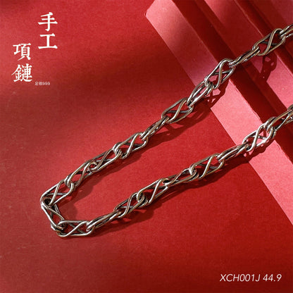 National trend S pattern sterling silver necklace - jewelry - weilin.com