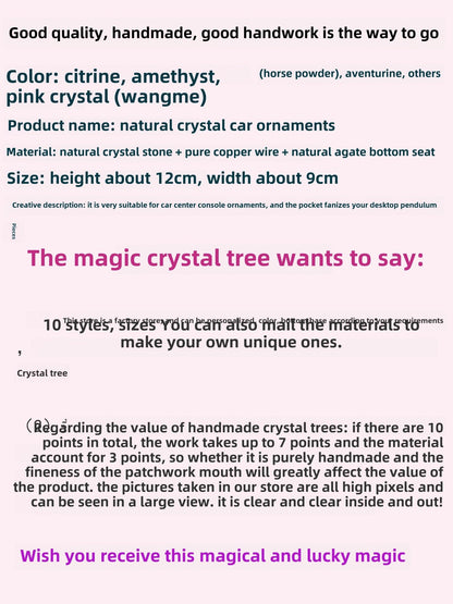 Natural crystal fortune tree decoration ornaments - jewelry - weilin.com