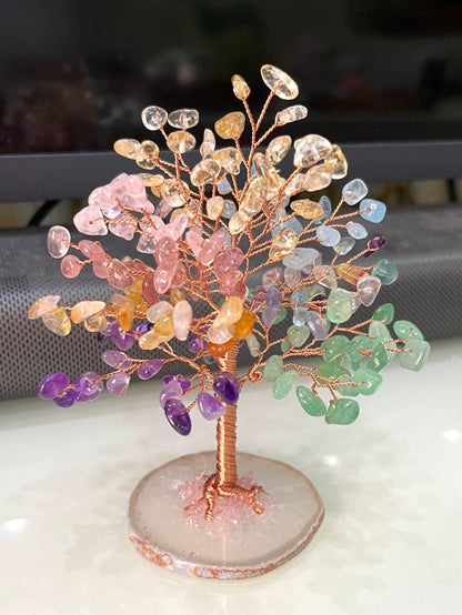 Natural crystal fortune tree decoration ornaments - jewelry - weilin.com