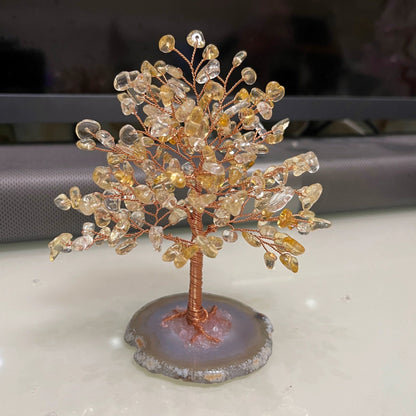 Natural crystal fortune tree decoration ornaments - jewelry - weilin.com