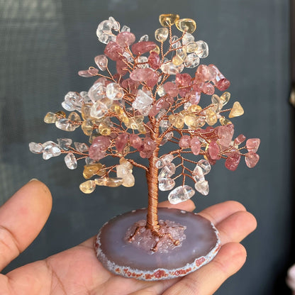 Natural crystal fortune tree decoration ornaments - jewelry - weilin.com