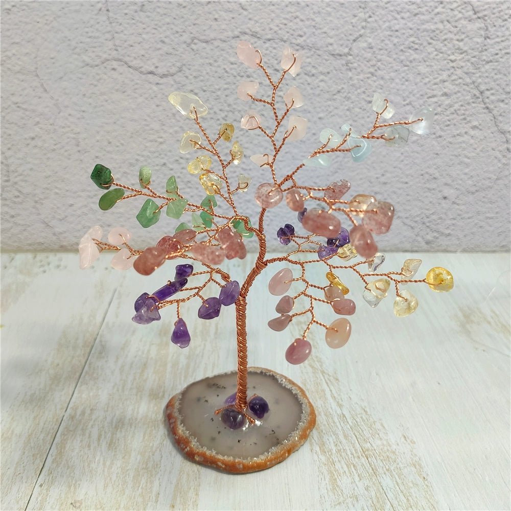 Natural crystal fortune tree decorative ornaments - jewelry - weilin.com