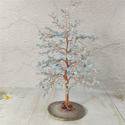 Natural crystal fortune tree light luxury ornaments crafts - jewelry - weilin.com
