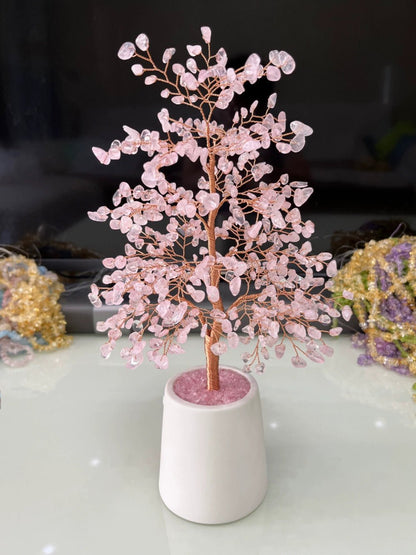 Natural crystal fortune tree light luxury ornaments crafts - jewelry - weilin.com