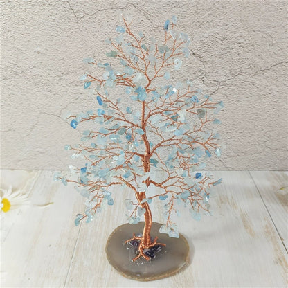 Natural crystal fortune tree light luxury ornaments crafts - jewelry - weilin.com