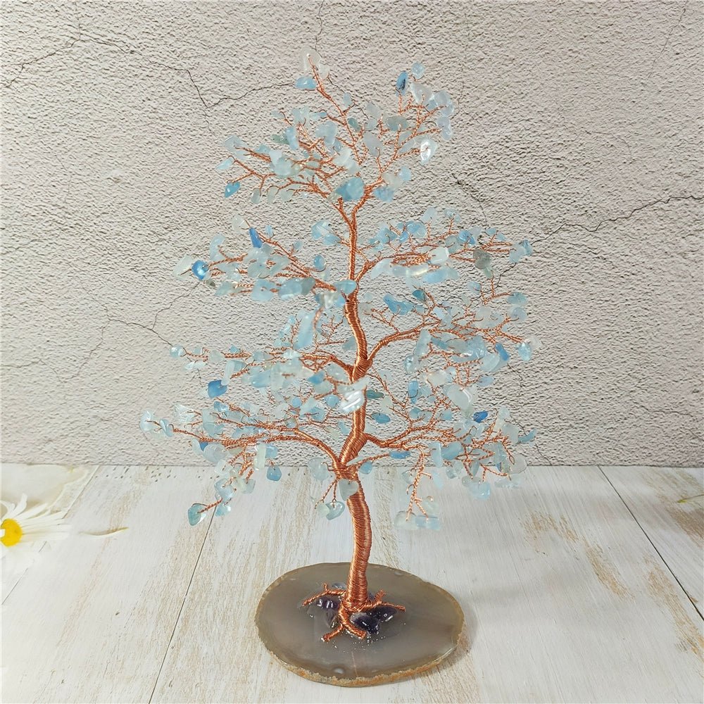 Natural crystal fortune tree light luxury ornaments crafts - jewelry - weilin.com