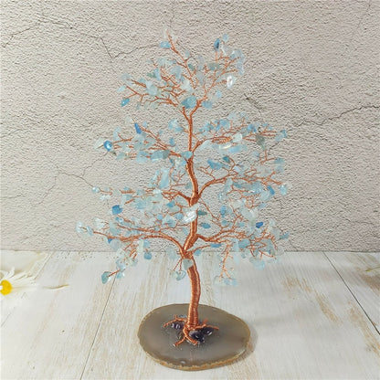 Natural crystal fortune tree light luxury ornaments crafts - jewelry - weilin.com