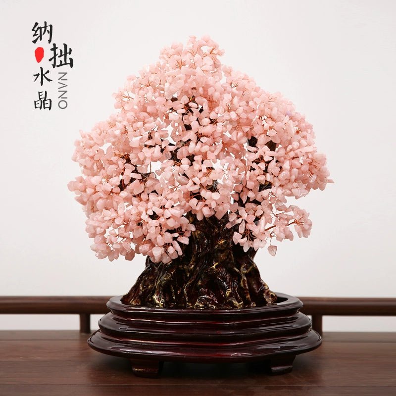 Natural crystal money tree Feng Shui fortune - attracting ornaments - jewelry - weilin.com
