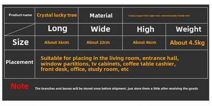 Natural crystal money tree Feng Shui fortune - attracting ornaments - jewelry - weilin.com