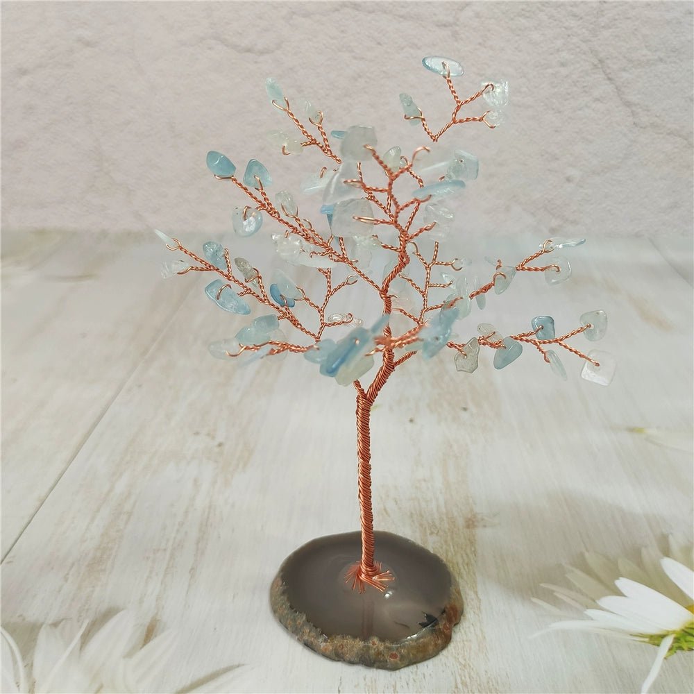 Natural crystal peach blossom fortune tree ornaments - jewelry - weilin.com