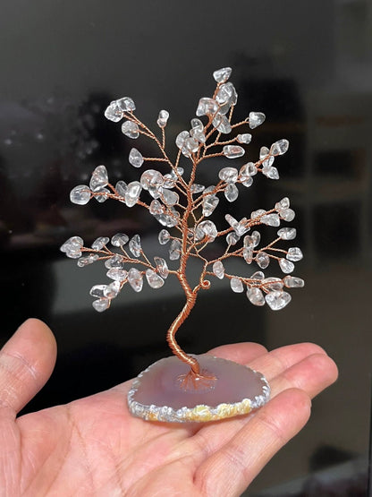 Natural crystal peach blossom fortune tree ornaments - jewelry - weilin.com