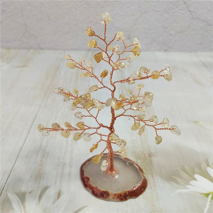 Natural crystal peach blossom fortune tree ornaments - jewelry - weilin.com