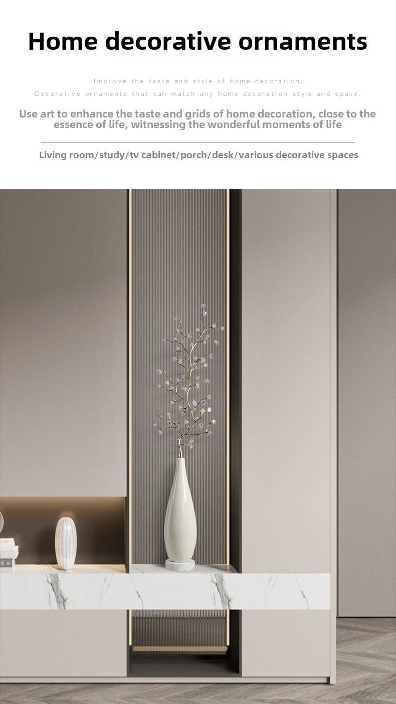 Natural crystal treasure fortune tree ice crack decorative ornaments - jewelry - weilin.com