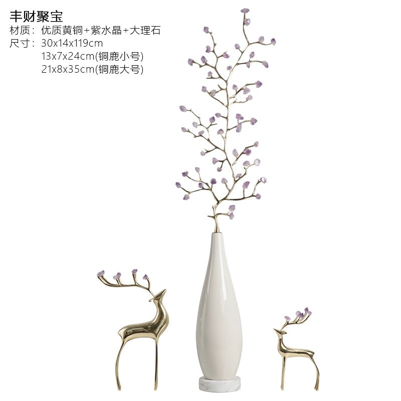 Natural crystal treasure fortune tree ice crack decorative ornaments - jewelry - weilin.com