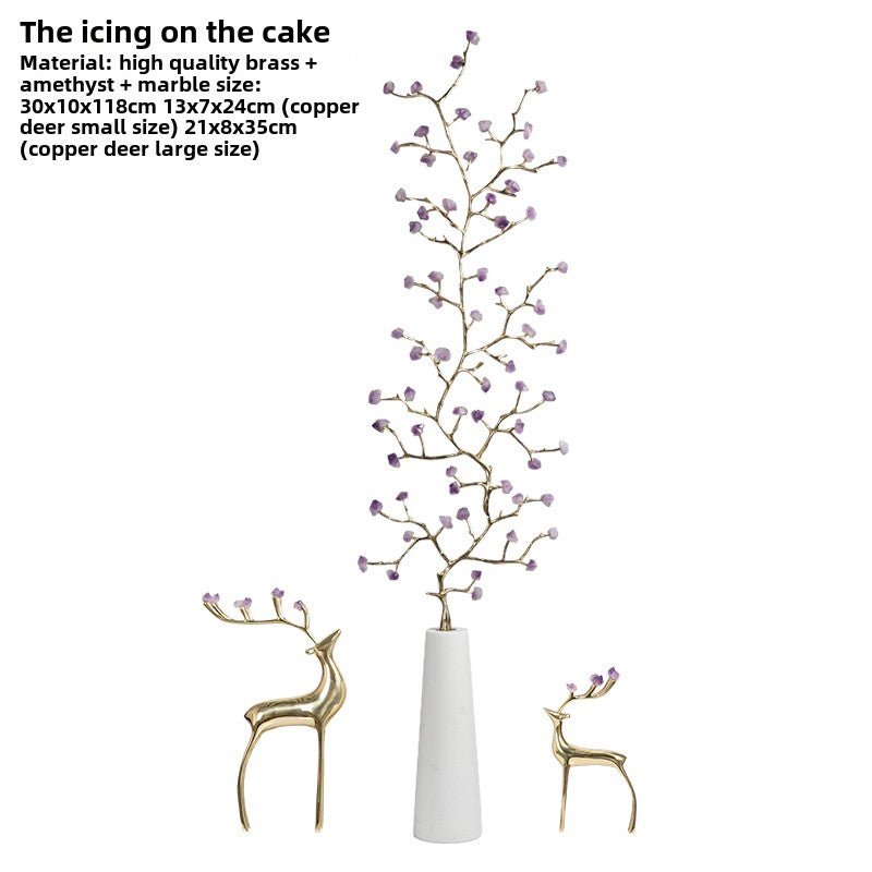 Natural crystal treasure fortune tree ice crack decorative ornaments - jewelry - weilin.com