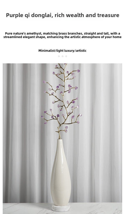 Natural crystal treasure fortune tree ice crack decorative ornaments - jewelry - weilin.com