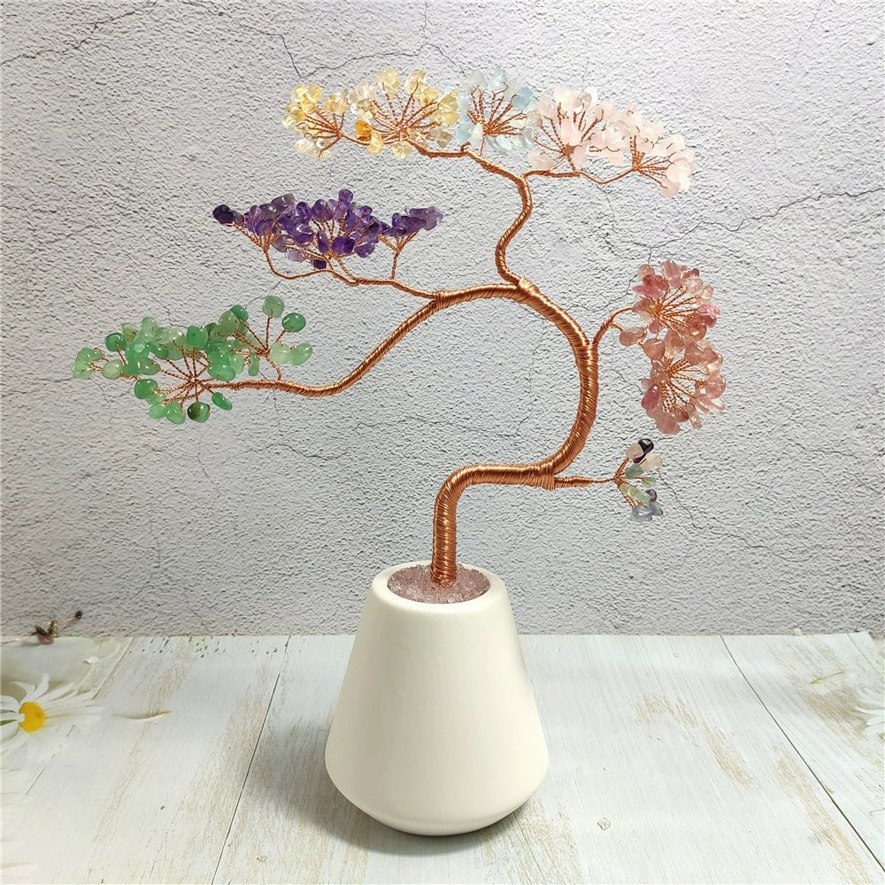 Natural crystal tree fortune tree ornaments - jewelry - weilin.com