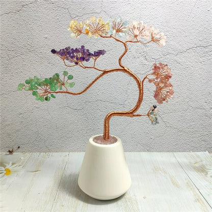 Natural crystal tree fortune tree ornaments - jewelry - weilin.com