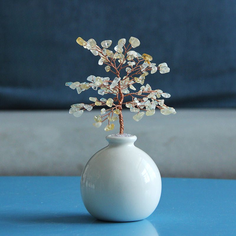 Natural crystal tree pot ornaments - jewelry - weilin.com