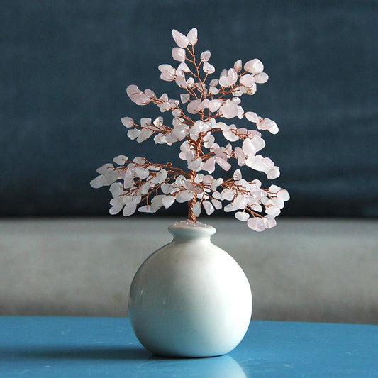 Natural crystal tree pot ornaments - jewelry - weilin.com