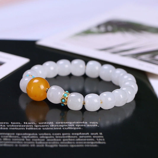 Natural Hetian Jade Bracelet - jewelry - weilin.com