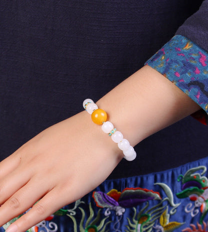 Natural Hetian Jade Bracelet - jewelry - weilin.com