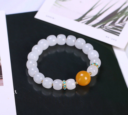Natural Hetian Jade Bracelet - jewelry - weilin.com