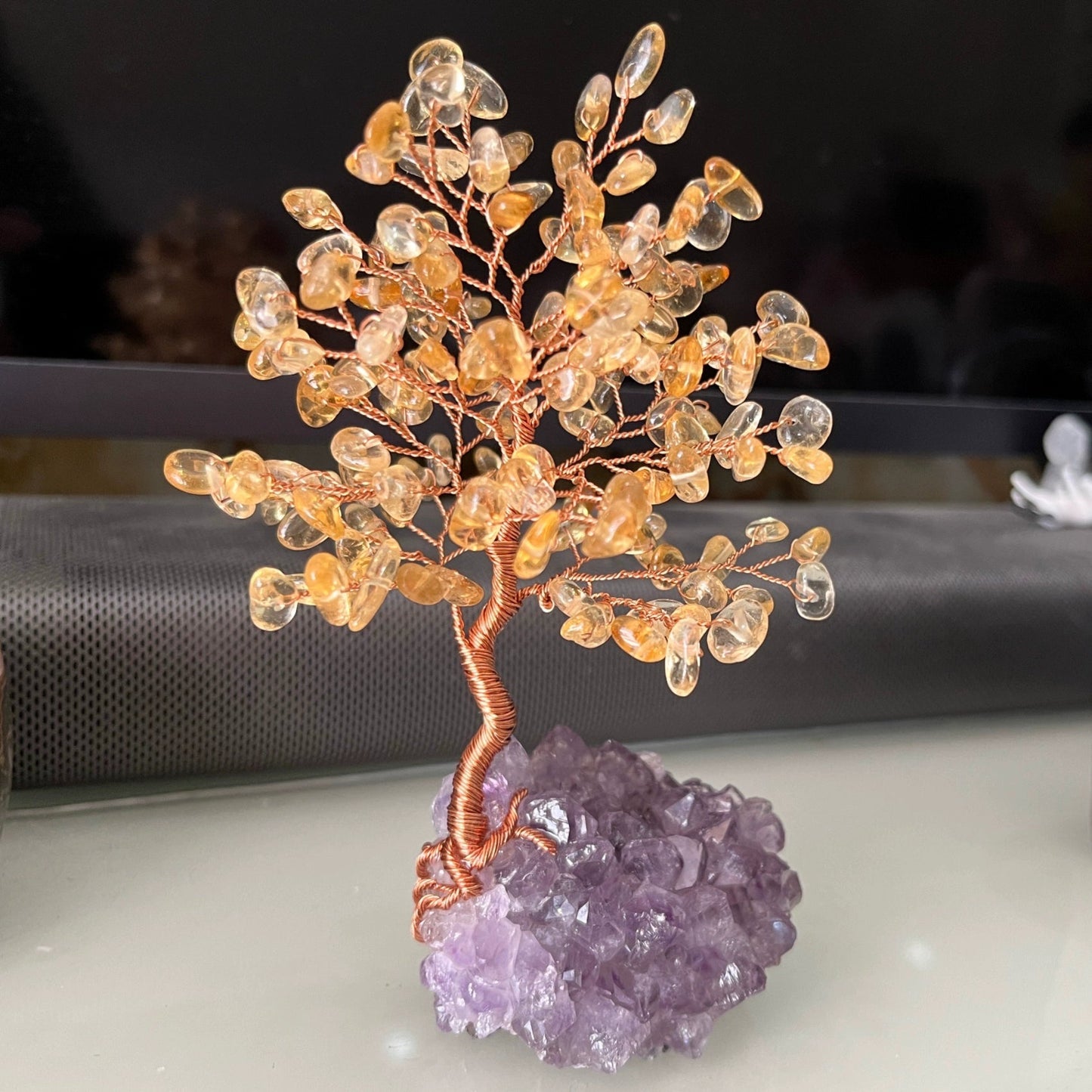 Natural Money Tree Fortune - attracting Crystal Ornaments - jewelry - weilin.com