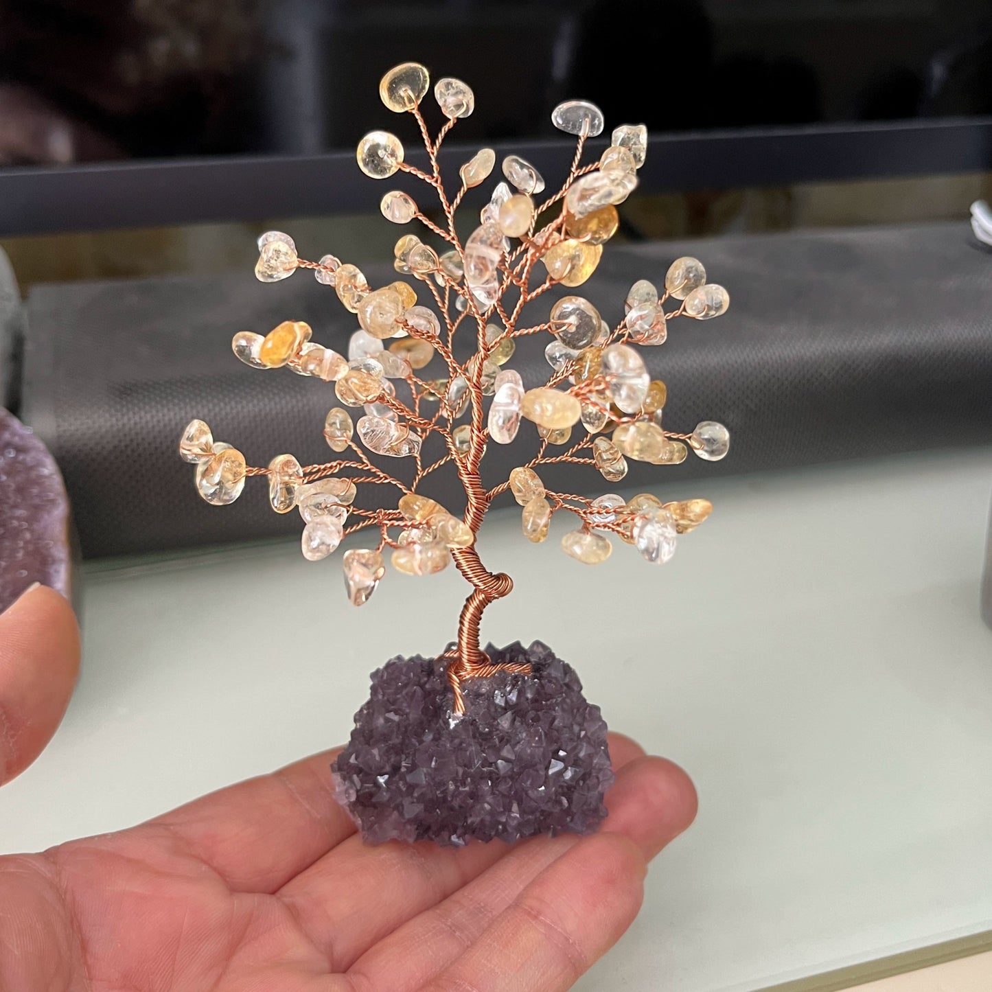 Natural Money Tree Fortune - attracting Crystal Ornaments - jewelry - weilin.com