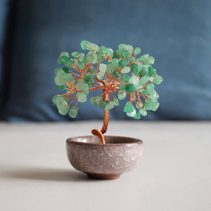 Natural pink crystal peach tree ornaments - jewelry - weilin.com