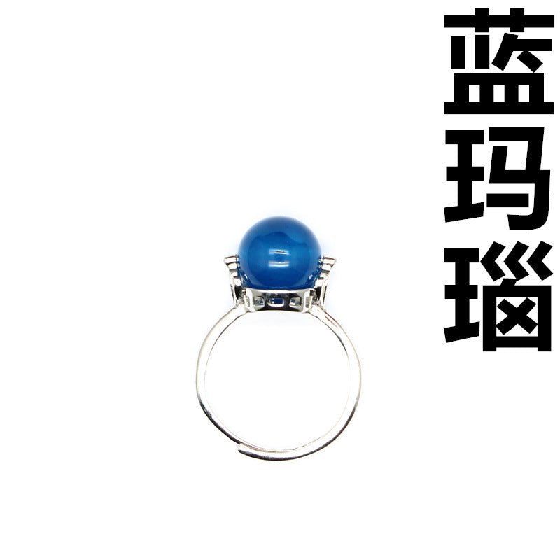 Natural stone lucky beads ring - jewelry - weilin.com